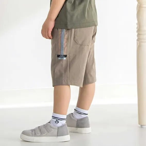 サイドラインベーシックハーフパンツ(ベージュ)の商品画像