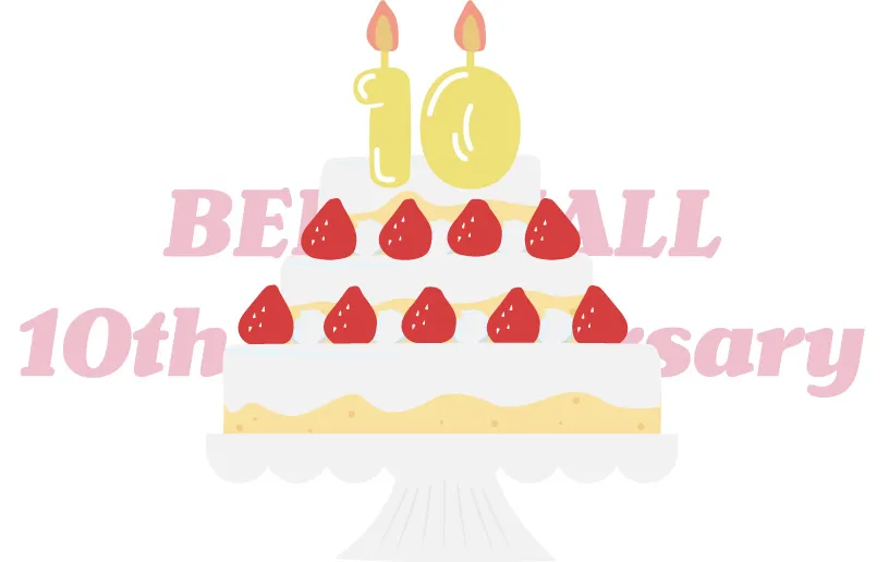 BEBE MALL 10th Anniversary ロゴ