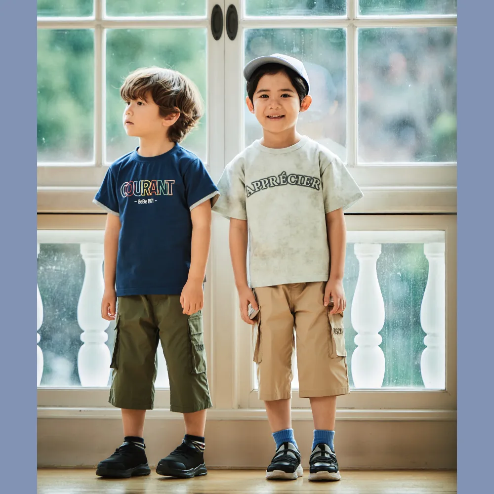BeBe(べべ) 春の新作 男の子向けカジュアルスタイル 街中での着用シーン
