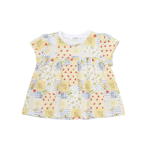 女の子フルーツミックス柄Tシャツ