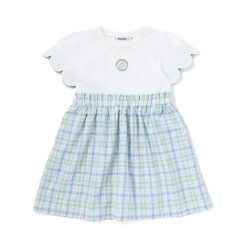 女の子チェック柄ワンピース