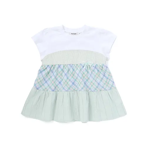 女の子チェック柄Tシャツ