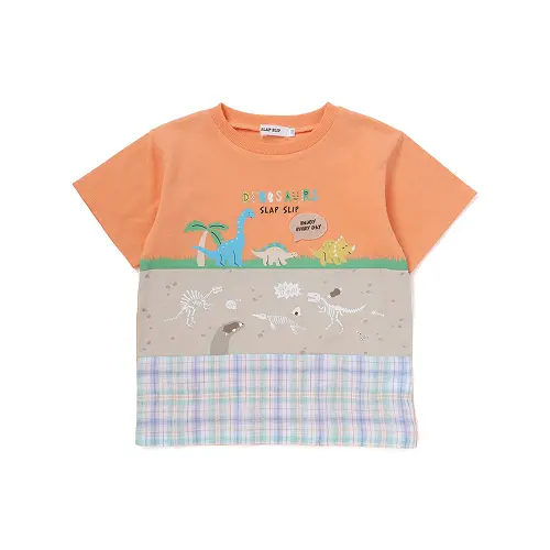 男の子チェック柄Tシャツ