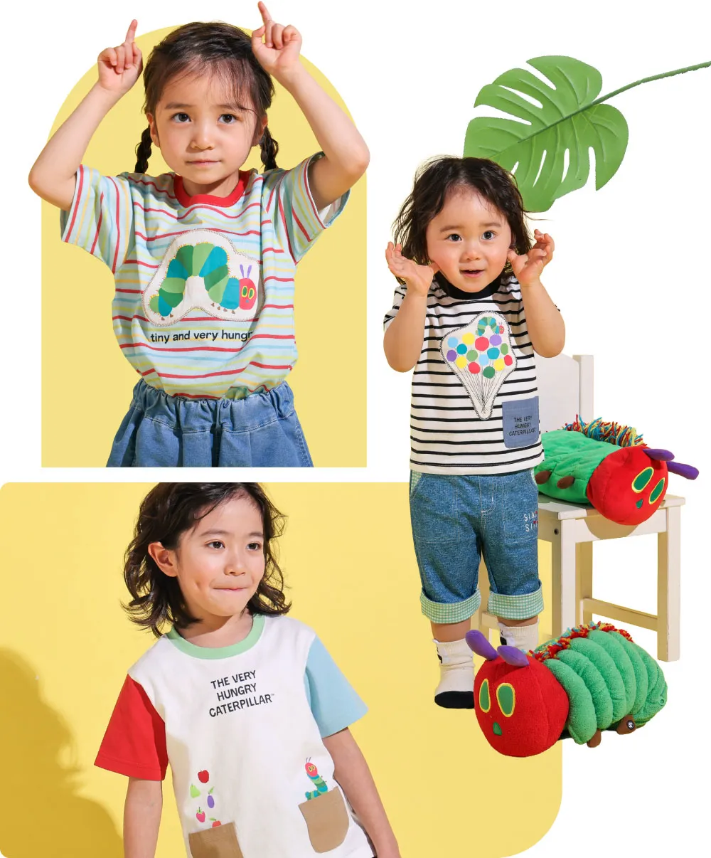 はらぺこあおむし プリントTシャツ ホワイト/カジュアル