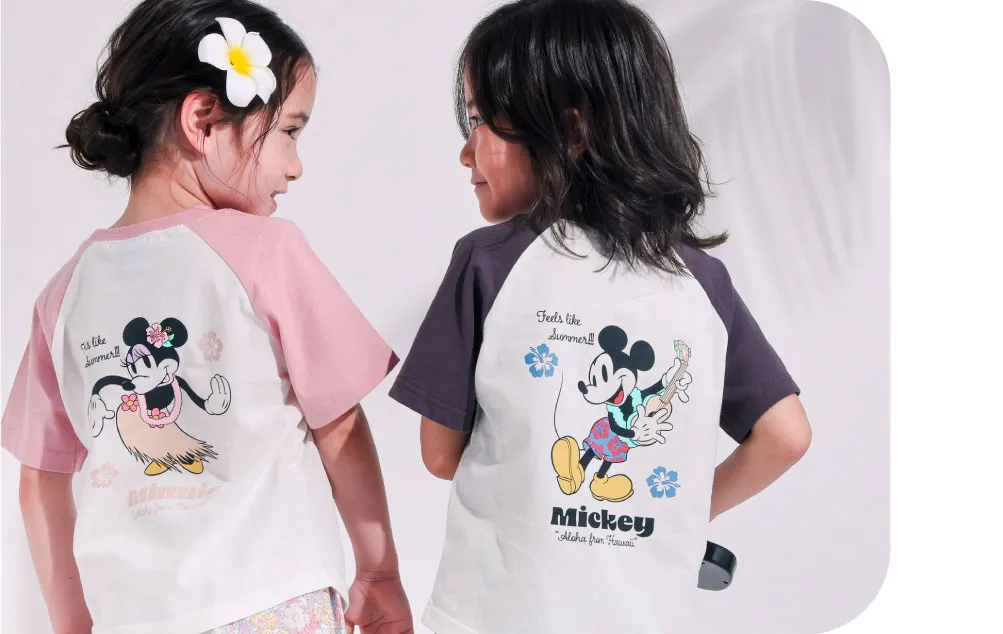 SLAP SLIP アロハプリントTシャツのレトロなハワイアンデザインバックスタイル