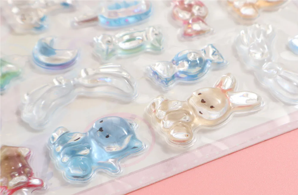 スラぷくシール：全8種類のバリエーション（ゆめかわ・スイーツ・恐竜・プリンセス等）