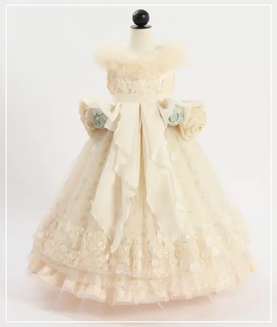 撮影会用スラプリドレス：アメジストをイメージしたパープルのプリンセスドレス