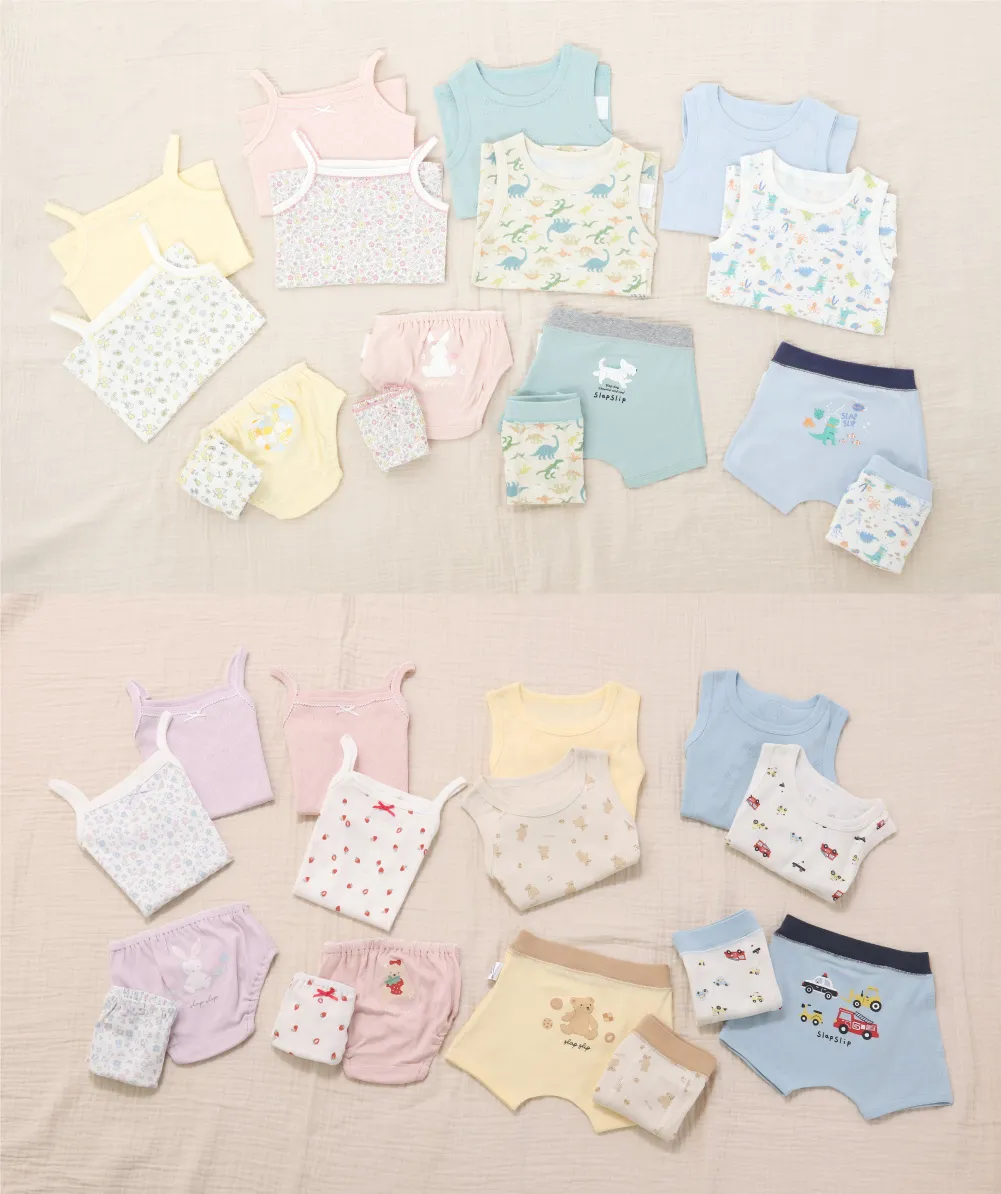 肌にゴムが直接触れないよう工夫された肌着のウエスト部分