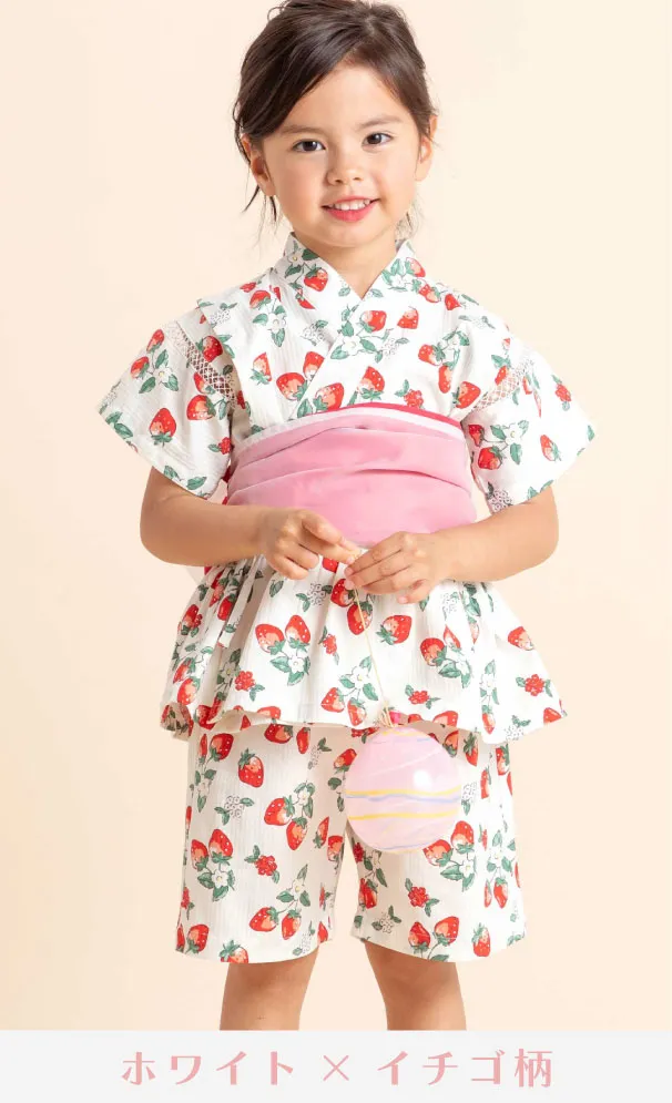 女の子用 甚平着用コーディネート1