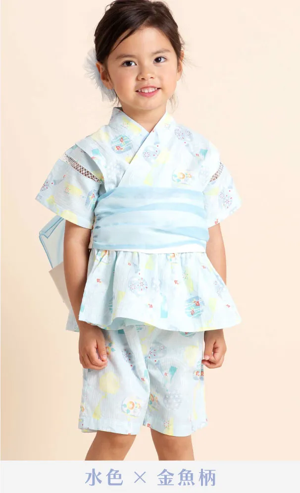 女の子用 甚平着用コーディネート3