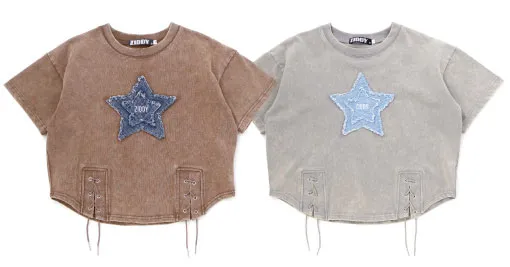 グランジTシャツ（ブラック・レースアップ）の商品画像