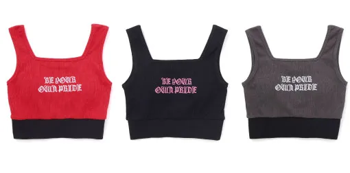 カップ付きブラトップ（レッド・ロゴ入り）の商品画像