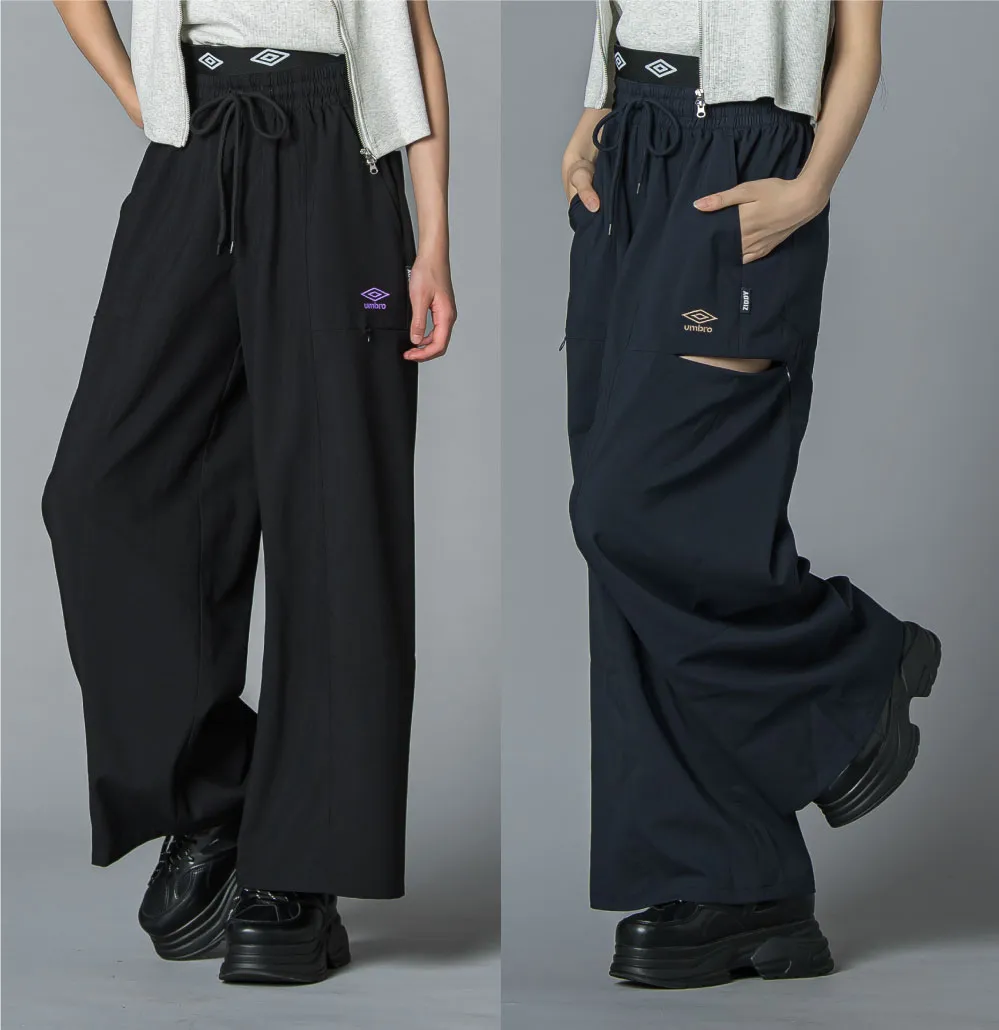 脚長・着やせ効果抜群のサイドジッパー付きハイウエストパンツ：アンブロ×ZIDDYコラボデザイン