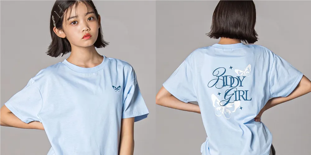 ZIDDY バックバタフライTシャツ