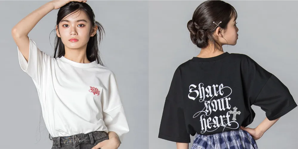 ZIDDY ビッグシルエットTシャツをルーズに着こなしたトレンドのギャルコーデ